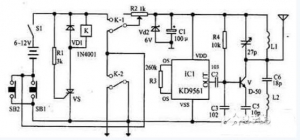 简单实用的电动车防盗报警电路图