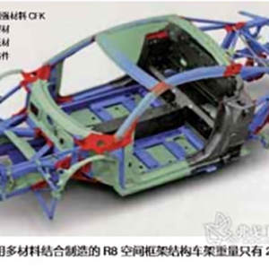 采用ASF空间结构多材料车架，奥迪R8减重15%