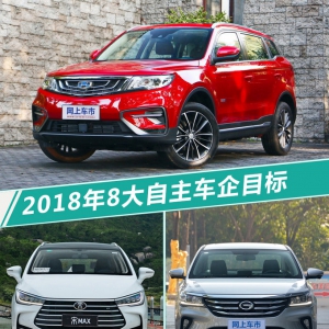 8大自主车企新年目标 步子较大/最高目标超5成