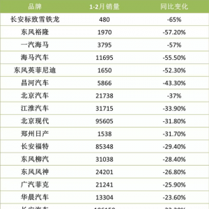 前两月17家车企销量大幅下滑 这暗示了什么？