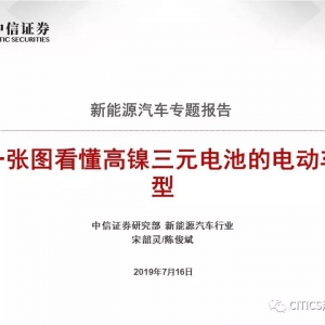 高镍三元电池的电动车型解析