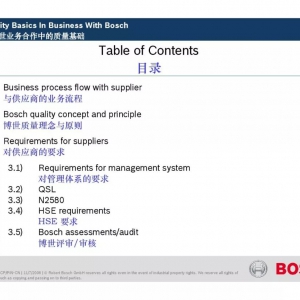 博世供应商质量管理培训资料