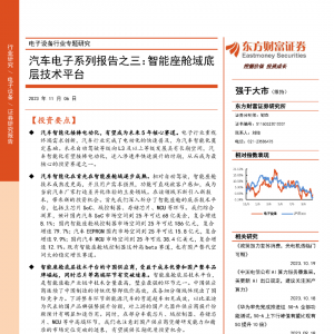 【报告】智能座舱域底层技术平台